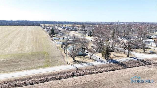 drone / aerial view with a rural view