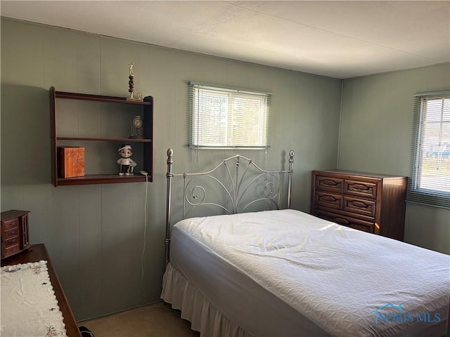 bedroom featuring carpet flooring