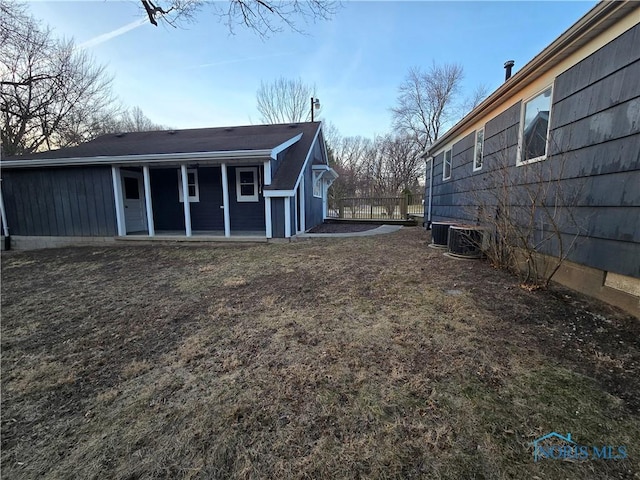 exterior space featuring fence