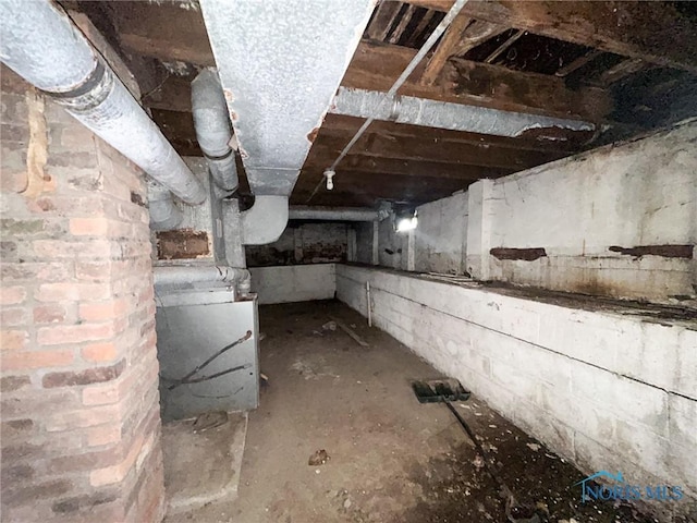 view of basement