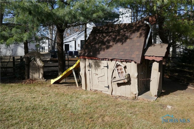 view of shed