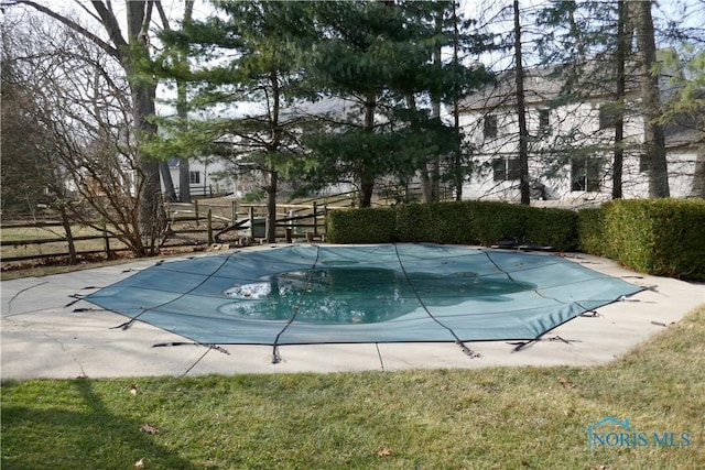 view of pool with a covered pool