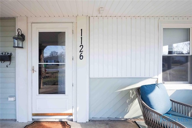 view of doorway to property