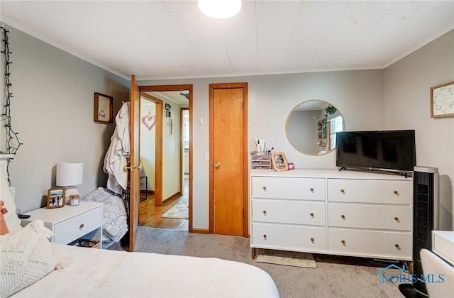 bedroom with carpet floors