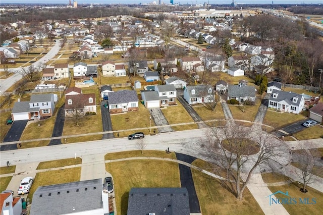 drone / aerial view featuring a residential view