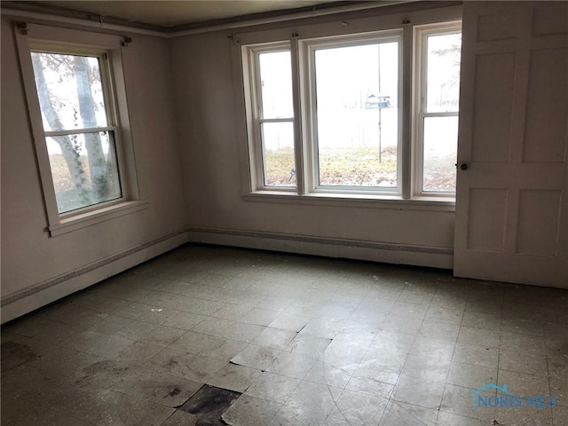 view of spare room