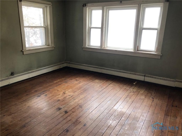 unfurnished room featuring wood-type flooring