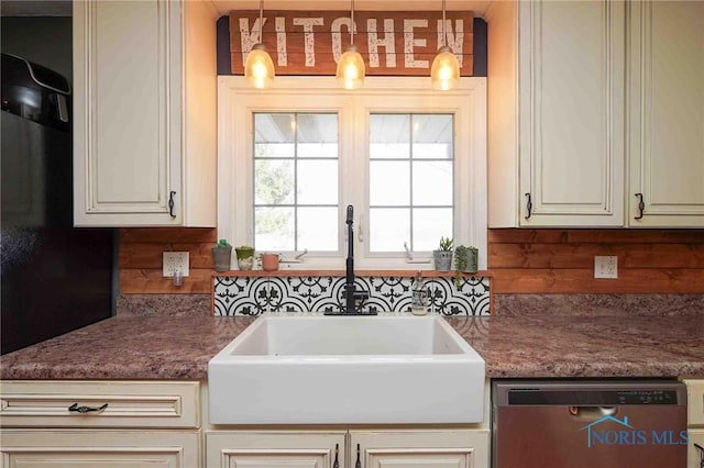 kitchen with dishwasher and a sink