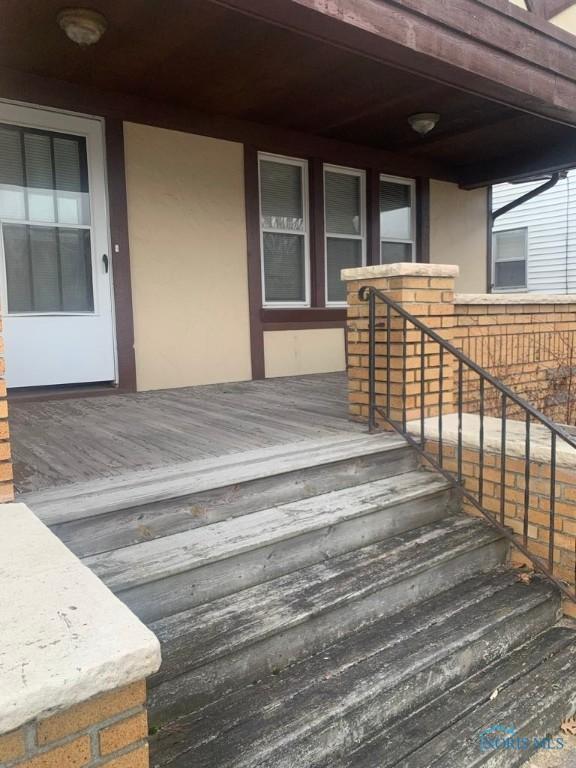 deck featuring covered porch