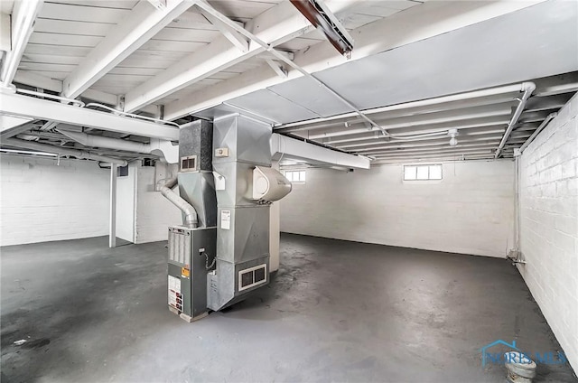 1488 Gould Rd, Toledo, OH 43612 - basement with visible vents and heating unit