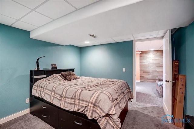 7221 Apache Trl, Holland, OH 43528 - carpeted bedroom with a drop ceiling and baseboards