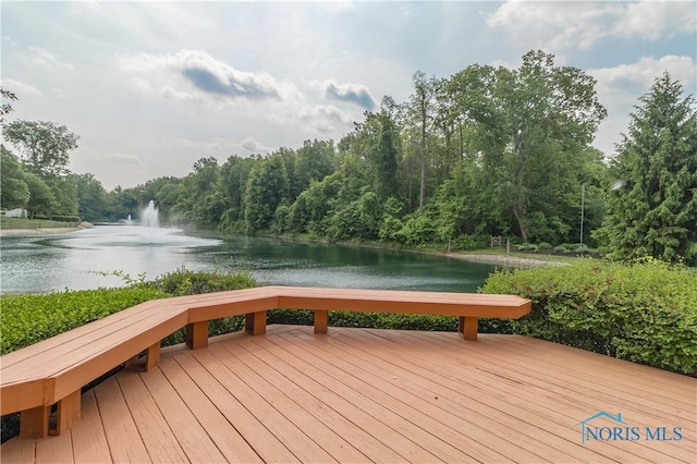 2436 Tiffany Village Blvd, Sylvania, OH 43560 - wooden terrace with a water view and a forest view
