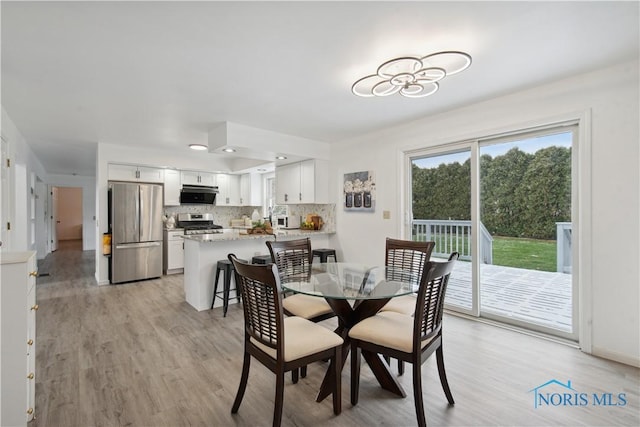 1004 Waterville Monclova Rd, Waterville, OH 43566 - dining area featuring light wood-style flooring