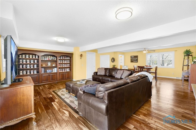 10132 Laplante Rd, Monclova, OH 43542 - living area featuring hardwood / wood-style floors and ceiling fan