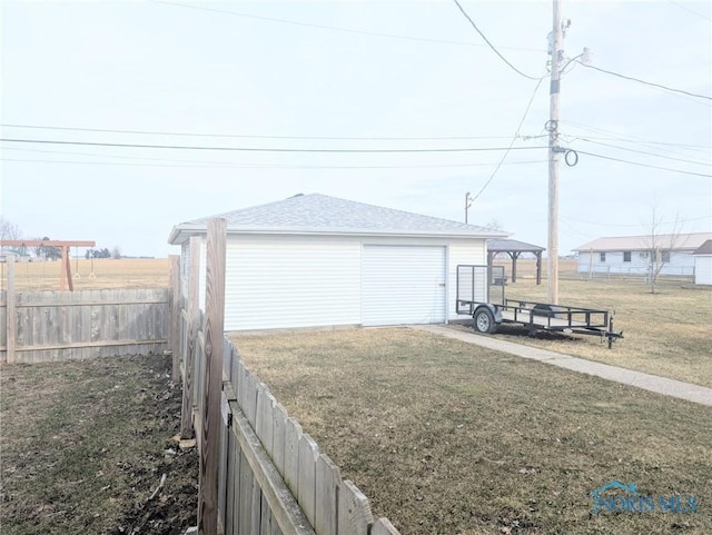 exterior space featuring fence