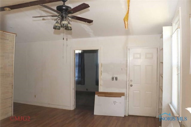 1142 Page St, Toledo, OH 43608 - spare room featuring a ceiling fan and wood finished floors