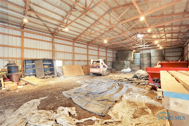 garage featuring metal wall