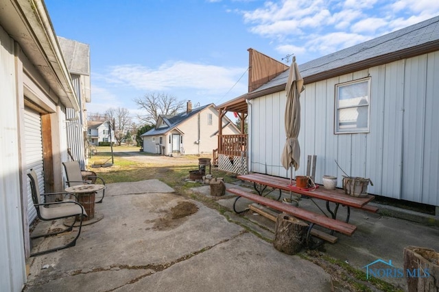 view of patio / terrace featuring a residential view