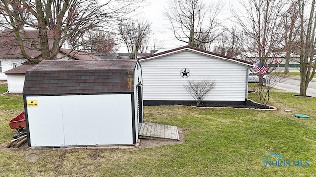 view of shed