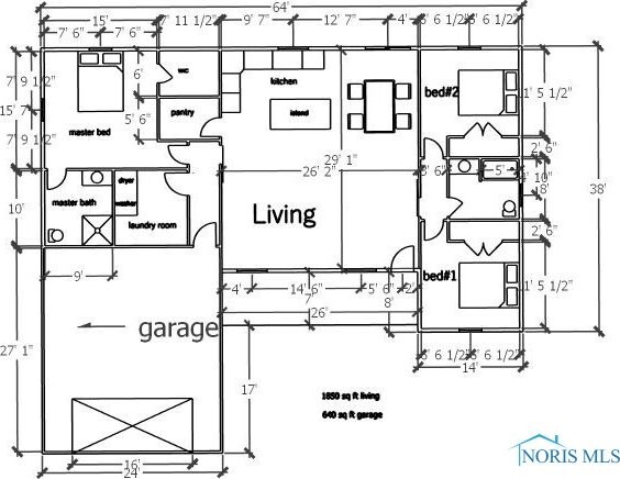 516 Ogen St, Hicksville, OH 43526 - home floor plan