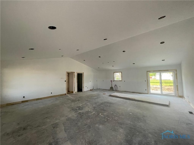 516 Ogen St, Hicksville, OH 43526 - empty room featuring vaulted ceiling