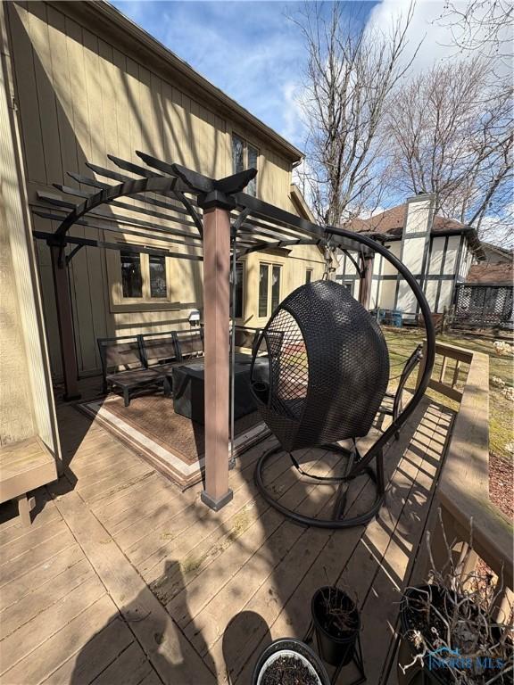 view of patio with a deck