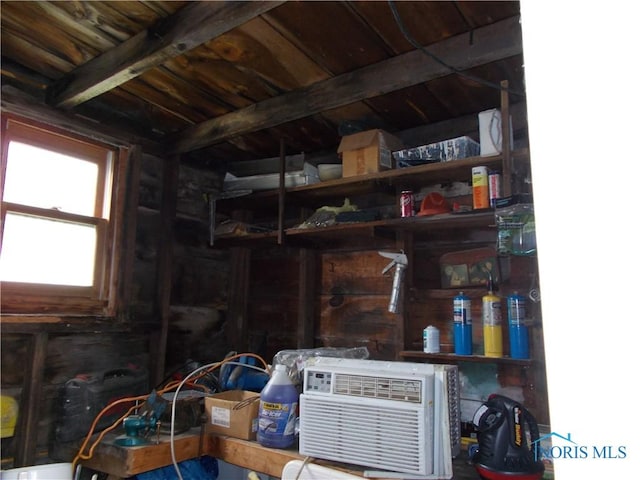 view of storage area