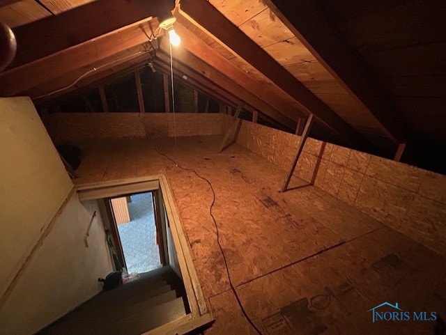 view of attic