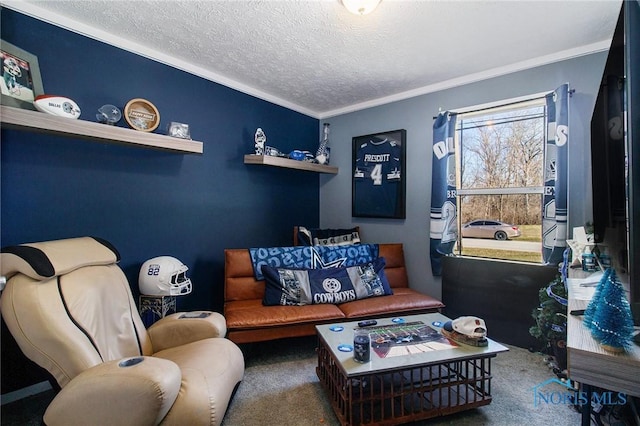 900 E Water St, North Baltimore, OH 45872 - interior space with a textured ceiling and crown molding