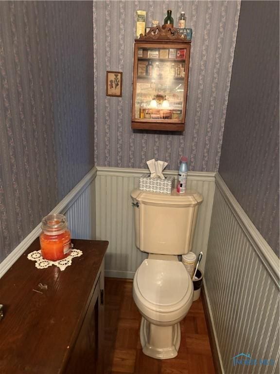 421 Farnsworth Rd, Waterville, OH 43566 - bathroom with wallpapered walls and toilet