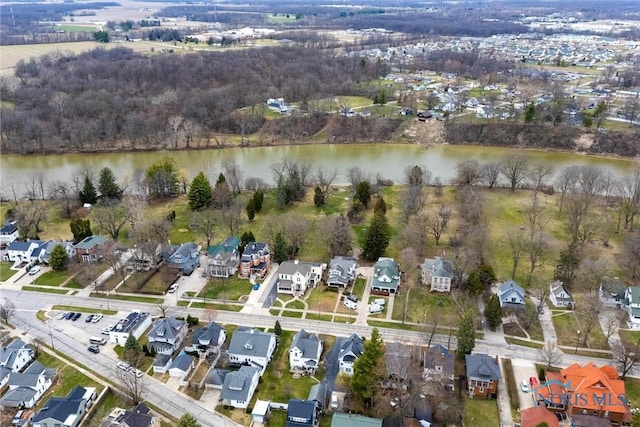 634 Holgate Ave, Defiance, OH 43512 - aerial overview of property's location with a large body of water and nearby suburban area