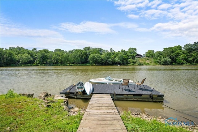 634 Holgate Ave, Defiance, OH 43512 - dock featuring a water view and a forest view