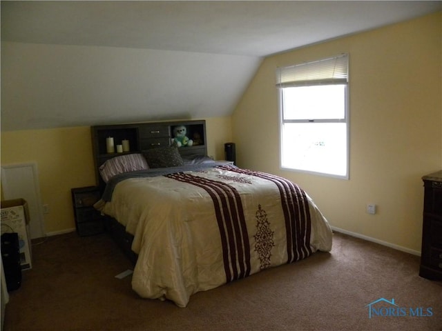 117 Marshall Dr, Swanton, OH 43558 - carpeted bedroom with baseboards and vaulted ceiling