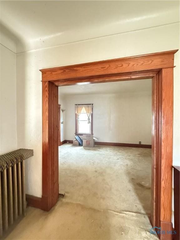 129 Everett St, Toledo, OH 43608 - hall featuring carpet and baseboards