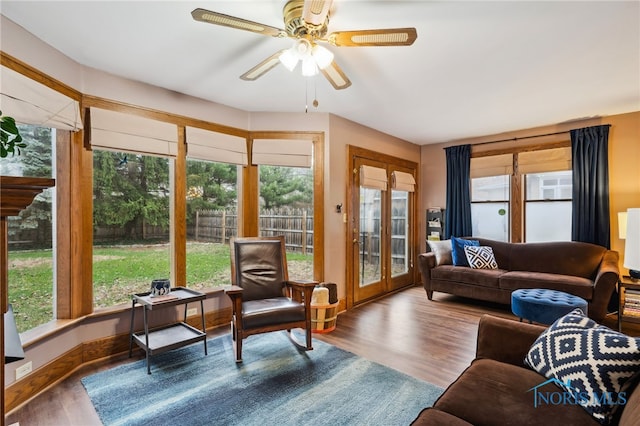 view of sunroom