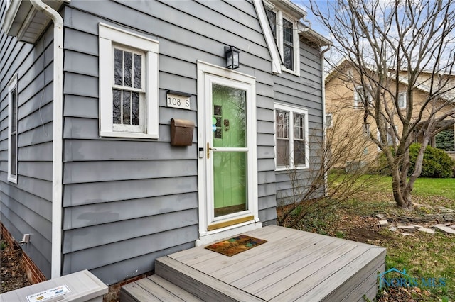 view of doorway to property
