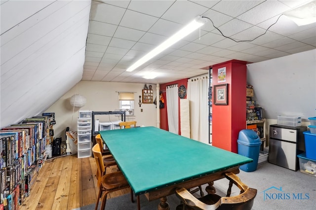 playroom featuring hardwood / wood-style flooring