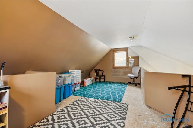 bonus room featuring lofted ceiling