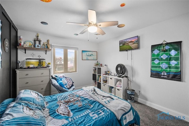 1823 Lexington Dr, Perrysburg, OH 43551 - carpeted bedroom with baseboards and a ceiling fan