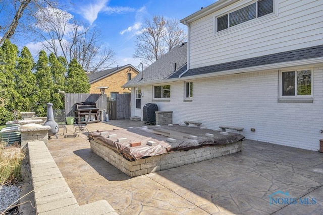 view of patio with fence