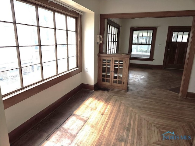 interior space with baseboards