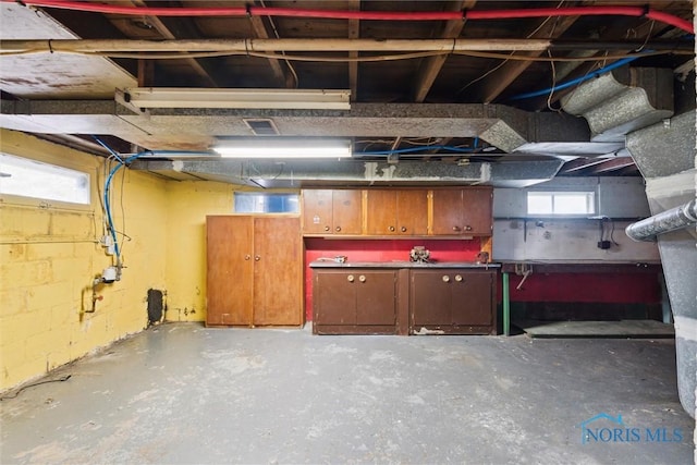 view of basement