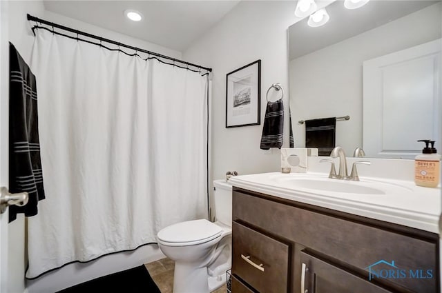630 Weatherby Ct, Findlay, OH 45840 - full bathroom featuring toilet, vanity, and recessed lighting