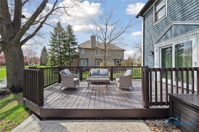 3011 Heather Downs Dr, Findlay, OH 45840 - wooden terrace featuring an outdoor hangout area