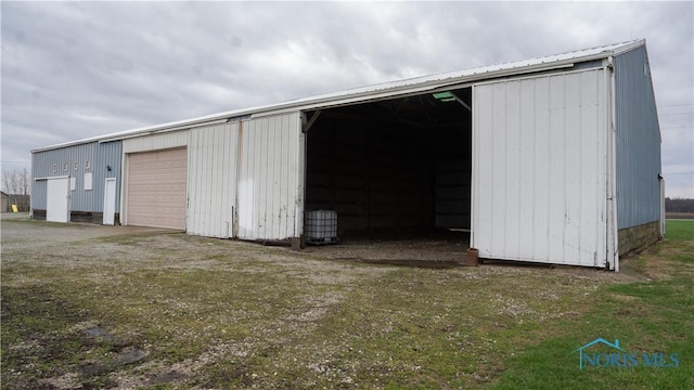 view of pole building
