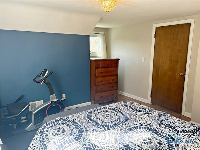 bedroom with baseboards