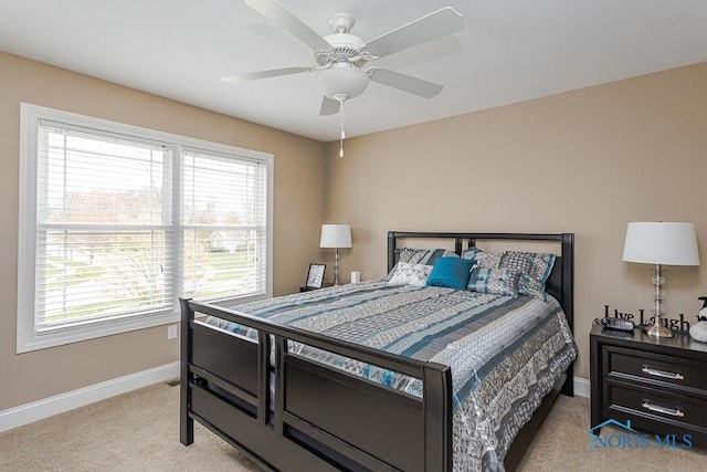 3643 Boulder Ridge Dr, Maumee, OH 43537 - bedroom featuring baseboards, carpet, and ceiling fan