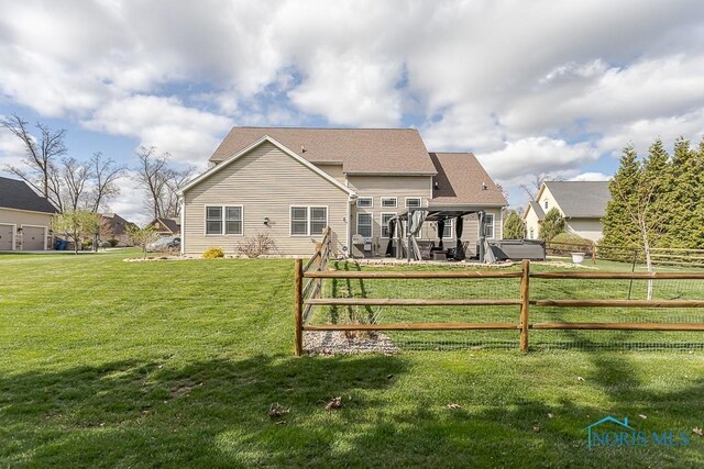 3643 Boulder Ridge Dr, Maumee, OH 43537 - back of property featuring fence and a lawn