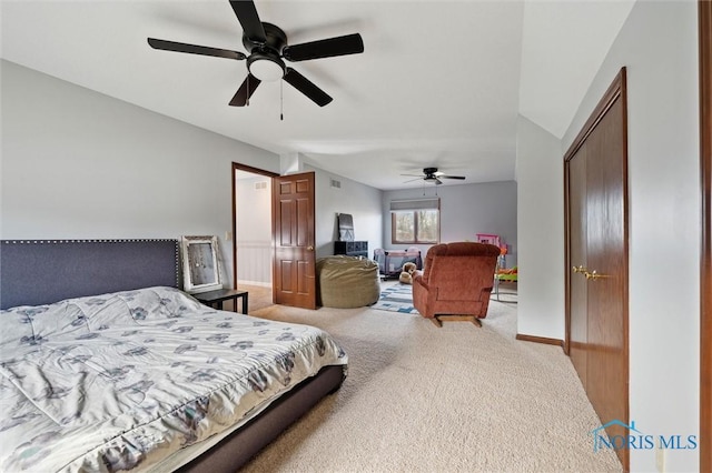 7106 Country Creek Rd, Maumee, OH 43537 - carpeted bedroom with baseboards and ceiling fan