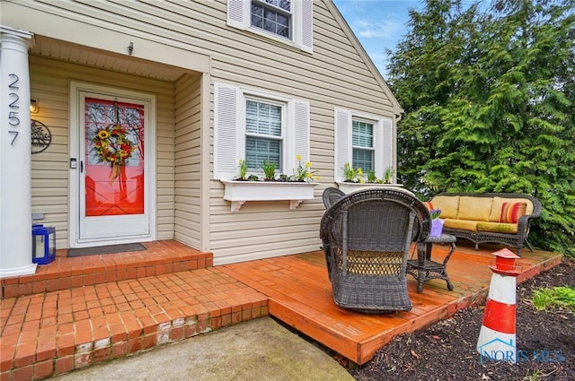 2257 N Carriage Ln, Port Clinton, OH 43452 - entrance to property with outdoor lounge area